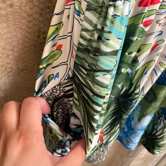 Christian Lacroix x Swiminista Carefree Mini Dress Jardin Exochic Print, Green T - Picture 7 of 8